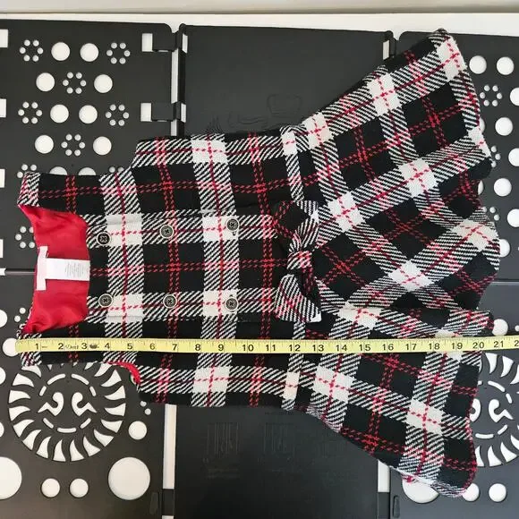 Janie and Jack Wool Blend Red Black Plaid Tartan Winter Holiday DressKid's 2T